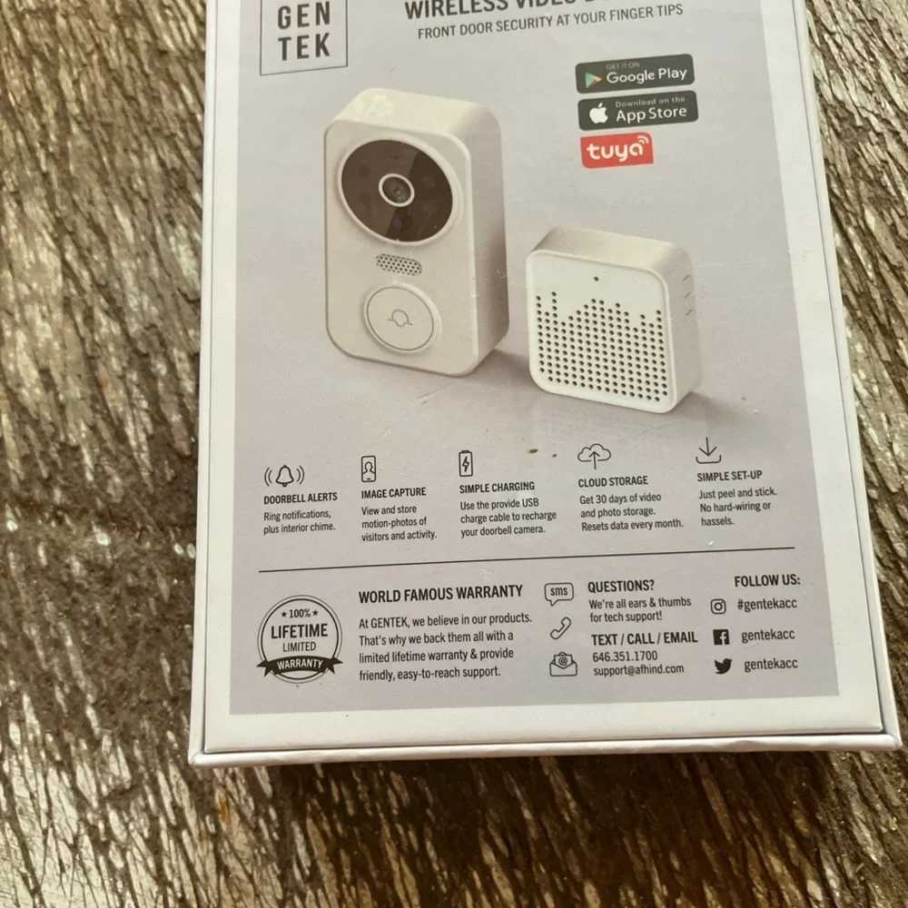 White Wireless Video Doorbell